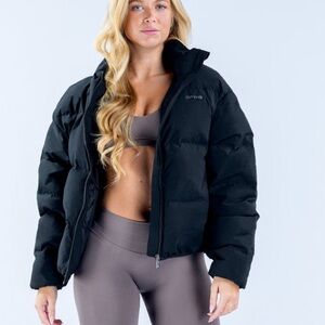 DFYNE MIDNIGHT BLACK Revive Short Down Jacket size XS